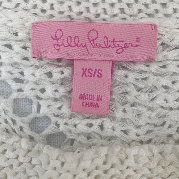 Lilly Pulitzer Open Knit Top Dolman Sleeve Women's XS/S White - Picture 7 of 10